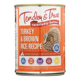 Tender & True Dog Food Turkey And Brown Rice - Case of 12 - 13.2 OZ