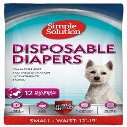 Simple Solution Disposable Diapers White Small 12 Pack