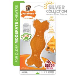 Nylabone Flexi Chew Fill Treat Senior Dog Chew Toy Bacon Flavor Medium-Wolf Up To 35 lb
