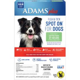 Adams Plus Flea and Tick Prevention Spot On for Dogs; Large Dogs 31 to 60 lbs