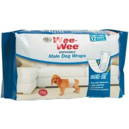 Four Paws Wee-Wee Disposable Male Dog Wraps 12 Count X-Small - Small