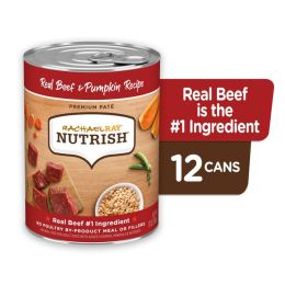 Rachael Ray NUTRISH Premium Pate Canned Dog Food Beef Pumpkin; 12ea-13 oz