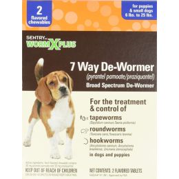 SENTRY Worm X Plus 7 Way De-Wormer for Small Dogs 2 Count