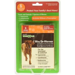 SENTRY Worm X Plus 7 Way De-Wormer for Large Dogs 6 Count