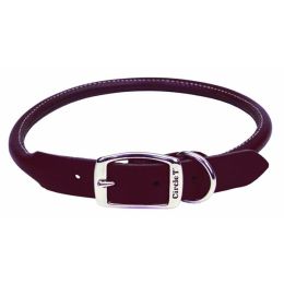 Circle T Latigo Leather Round Dog Collar Brown 3-4 in x 18 in