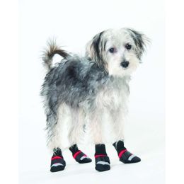 Fashion Pet Extreme All Weather Boots Red; Black 2X-Small