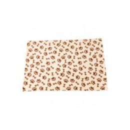 Spot Snuggler Bones-Paws Print Blanket Cream 40 in x 60 in