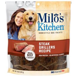 Milos Kitchen Steak Grillers Recipe Dog Treats 10 oz