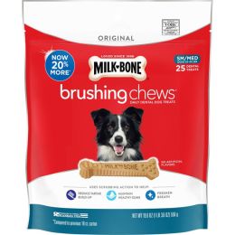Milk-Bone Brushing Chews Dog Treat Small-Medium - Dogs 25-49 Pounds; 25 Count