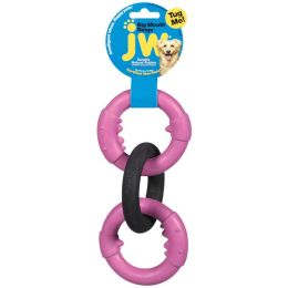 JW Pet Big Mouth Triple Ring Dog Toy Triple Rings Multi-Color Small