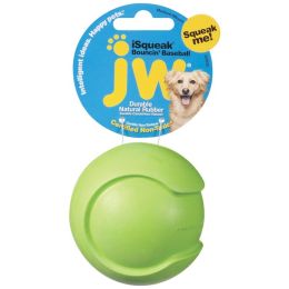 JW Pet iSqueak Bouncin Dog Toy Baseball Assorted Medium