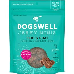 Dogswell Jerky Skin and Coat Mini Grain-Free Salmon 4Oz