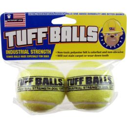 Petsport USA Tuff Ball Dog toy Yellow 2 Pack 2.5 in