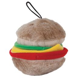 Aspen Hamburger with Squeakers Small Dog and Puppy Toy Multi-Color Medium