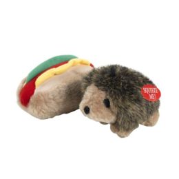 Aspen Hedgehog and Hotdog with Squeakers Small Dog and Puppy Toy Multi-Color Small 2 Pack