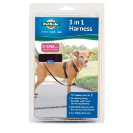 PetSafe 3in1 Dog Harness Black, 1ea/XXS