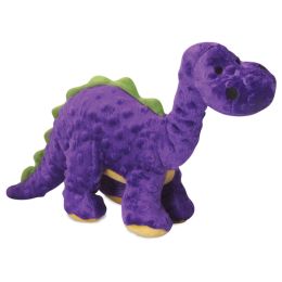 goDog Dinos Bruto with Chew Guard Technology Tough Plush Dog Toy Purple Large