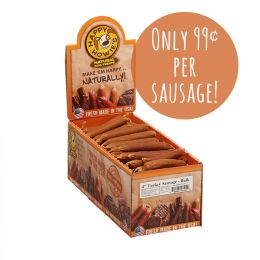 Happy Howie Dog Turkey Sausage 4 Inch 80 Pack