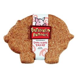 Natures Animals Barnyard Buddies Pig Shaped Bacon and Cheese Dog Biscuit Display 6 in 18 Count
