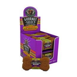 Natures Animals Gourmet Select Organic Bone Peanut Butter and Carob Dog Treat Display 4 in 24 Count