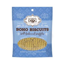 Exclusively Pet Boho Biscuits Well Balanced Waffles Peanut Butter Flavor Dog Treats 8 oz