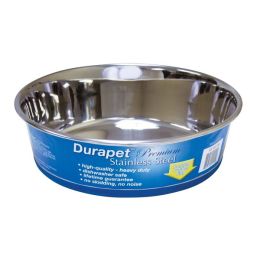 OurPets Premium Stainless Steel Dog Bowl Silver 4 Quarts