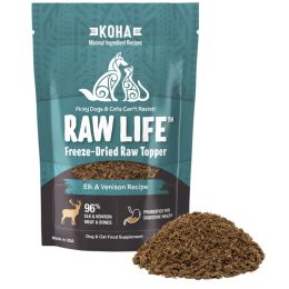 Koha Dog Cat Grain Free Raw Freeze Dried Topper Elk 8Oz