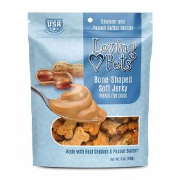 Loving Pets BoneShaped Soft Jerky Dog Treat Chicken Peanut Butter; 1ea-6 oz