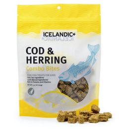 Icelandic  Cod and Herring Combo Bites Fish Dog Treat 3.52-Oz Bag