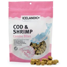 Icelandic  Cod and Shrimp Combo Bites Fish Dog Treat 3.52-Oz Bag