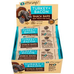 Etta Says! Dog Meat Snack Bar Turkey and Bacon 1.5 Oz. 12 Count