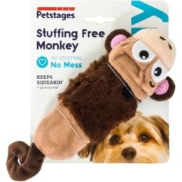 Petstages Stuffing Free Lil Squeak Dog Toy Monkey Mini