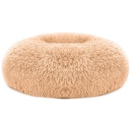 Pet Dog Bed Soft Warm Fleece Puppy Cat Bed Dog Cozy Nest Sofa Bed Cushion M Size (Color: Brown)