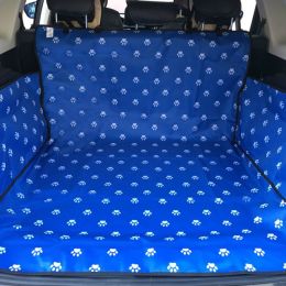 Pet Carriers Dog Car Seat Cover Trunk Mat Cover Protector Carrying For Cats Dogs transportin perro autostoel hond (Color: Blue)