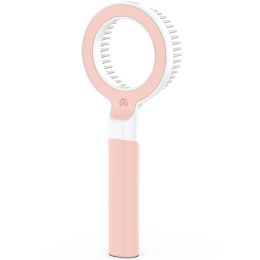 Pet Life 'WAGNIFY' 360 Degree and Multi-Directional Modern Grooming Pet Rake Comb (Color: pink)