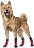 Chrismas Anti-Slip Dog Socks; Waterproof Paw Protectors with Reflective Straps Traction Control for Indoor & Outdoor Wear; 4pcs
