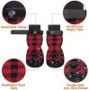 Chrismas Anti-Slip Dog Socks; Waterproof Paw Protectors with Reflective Straps Traction Control for Indoor & Outdoor Wear; 4pcs